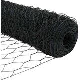  Ograda s postovima 11 kom U-kanal siva 60 cm čelik Šesterokutna ograda siva 0.6x25 m čelik | shoptok.hr