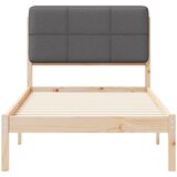  Krevetni okvir s tapiciranim uzglavljem Tamno siva 80 x 200 cm | shoptok.hr