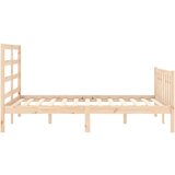  Kreveta s uzglavljem 120 x 200 cm od masivnog drva | shoptok.hr