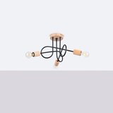 Nice Lamps Črna/v naravni barvi stropna svetilka 14x56 cm Tumber – | Shoptok.si