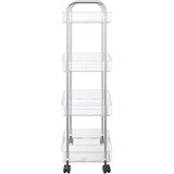 Kolica za pohranu 4 nivoa prozirna 37x28x95 cm akril | shoptok.hr
