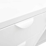 vidaXL komoda bijela 105 x 35 x 70 cm od čelika i kaljenog stakla | shoptok.hr