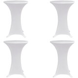  Navlaka za stol za stajanje Ø 80 cm bijela rastezljiva 4 kom | shoptok.hr
