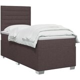  Boxspring krevet s madracem Tamno smeđa 100 x 200 cm Tkanina - Tamno smeđa 100 x 200 cm Dizajn linija | shoptok.hr