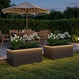  Vrtna posuda za sadnju s LED svjetlom 2 kom. Crna - Crna 50 x 80 x 48 cm 2 Cijene