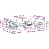  Set vanjskih sofa 10 kom. Bijela i crna | shoptok.hr