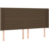  LED uzglavlje tamnosmeđe 203x16x118/128 cm od tkanine | shoptok.hr