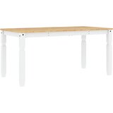  The Living Store Jedilna miza Corona bela 160x80x75 cm trdna borovina - Jedilna Miza, (21448107) | Shoptok.si