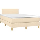  S oprugama i madracem krem 120 x 200 cm od tkanine | shoptok.hr