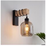 Brilagi Zidna lampa WOOD GLASS 1xE27/60W/230V borovina/crna/dim siva | Eponuda.com