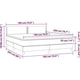  Box spring postelja z vzmetnico LED sv. siva 180x200 cm blago, (20937893) | Shoptok.si