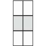  Klizna vrata crna 90 x 205 cm od kaljenog stakla i aluminija | shoptok.hr