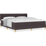  Krevet s opruga kutije Tamno smeđa i bijela 180 x 200 cm | shoptok.hr