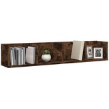  Zidna polica za CD-ove boja dimljenog hrasta 100x18x18cm drvena | shoptok.hr