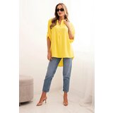 Kesi Włoski Shirt with a longer back yellow | Shoptok.si