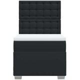 vidaXL Krevet s oprugama i madracem crni 90x190 cm od umjetne kože | shoptok.hr