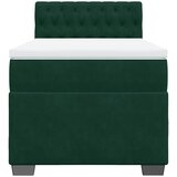 Box spring krevet s madracem tamnozeleni 90x190 cm baršunasti | shoptok.hr