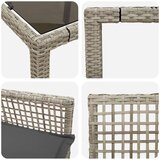  5-dijelni set za obroka u vrtu s jastučićima svijetlosive boje od poly ratana | shoptok.hr