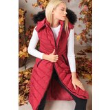 Dewberry Z6752 LADIES' VEST-PLAIN BURGUNDY Cijene