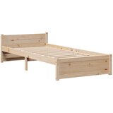  Okvir kreveta s uzglavljem 90 x 200 cm od masivne borovine | shoptok.hr