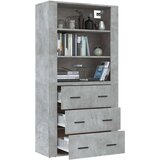  Visoka omara betonsko siva inženirski les, (20653557) | Shoptok.si