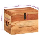  Kutija za pohranu 39 x 28 x 31 cm od masivnog bagremovog drva | shoptok.hr