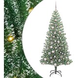  Umjetno Božićno Drvo s Snježnim Flokom i LED Svjetlom 180 cm Slike