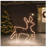 Den Božična figura severni jelen z 72 toplo belimi LED lučkami