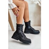 Big Star Leather Trapper Ankle Boots Mens Insulated Big Star Black | shoptok.hr