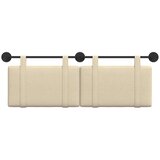  Držeće uzglavlje Zidne Jednobojno Krema 150 x 55 x 5 cm tkanina - Krema 140 cm bez LED svjetla | shoptok.hr