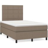  Krevet s oprugama i madracem smeđesivi 120 x 200 cm od tkanine | shoptok.hr