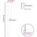 vidaXL Ukosnice noge za stol 4 kom antracit 72 cm čvrstog čelik | shoptok.hr