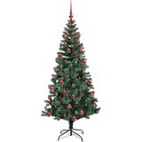  Umjetno predsvijetljeno božićno drvce Zelena 180 cm PVC i metal | shoptok.hr