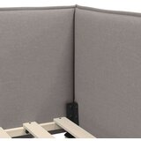 vidaXL Kotna postelja z vzglavjem Taupe 90 x 200 cm blago | Shoptok.si
