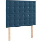  Posteljni okvir z vzglavjem temno moder 80x200 cm žamet | Shoptok.si