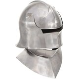 vidaXL Srednjeveška viteška čelada starinska kopija LARP srebrno jeklo, (22156935) | Shoptok.si