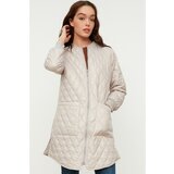 Trendyol Stone Zipper Closure Quilted Inflatable Coat Cene