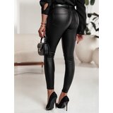 DStreet Spodnie damskie SHINELEGS woskowane czarne | shoptok.hr