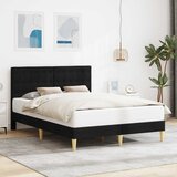  Krevetna konstrukcija s uzglavljem Crna 140 x 200 cm Tkanina | shoptok.hr