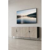 Hanah home komoda Evva 150, 150 cm, antracit / srebrna / travertin | Eponuda.com