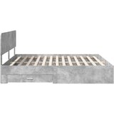  Krevetna konstrukcija s ladicama Betonski sivi 200 x 200 cm Siva 203 x 203 x 90 cm | shoptok.hr