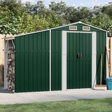 vidaXL vrtna lopa zelena 277x93x179 cm pocinkano jeklo Cene