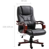  Uredska stolica od umjetne kože crna | shoptok.hr