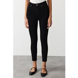 Trendyol Ženske traperice Skinny black krema | ePonuda.com