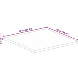 Stolna ploča 90x90x2,5 cm četvrtasta od masivnog drva bagrema | Shoptok.si