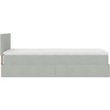  Okvir kreveta s madraca svijetlosivi 90x200cm baršunasti | shoptok.hr