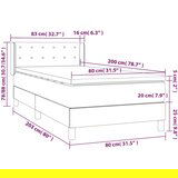  Krevet s oprugama i madracem smeđesivi 80x200 cm od tkanine | shoptok.hr