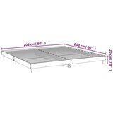  Za krevet boja hrasta 200x200 cm od konstruiranog drva | shoptok.hr