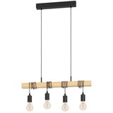 Eglo visilica Townshend, 4 x E27, crna/drvo, 70 cm, 32916 | shoptok.hr