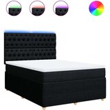  Krevet s oprugama i madracem crni 140x200 cm od tkanine | shoptok.hr